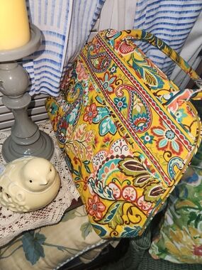 Bright Yellow Floral Quilted Vera Bradley Bag